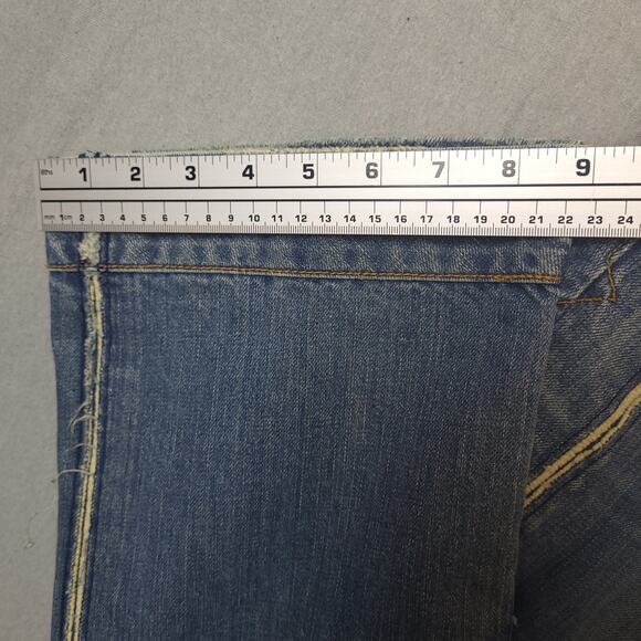 Old Navy Jeans Womens 10 Blue Denim Bootcut Special Edition Distressed Vtg Y2k - Picture 15 of 16